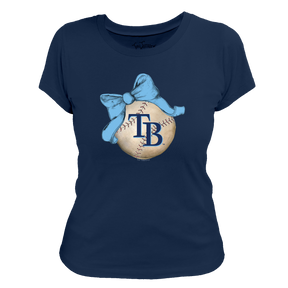 Tampa Bay Rays Baseball Bow Tee Shirt