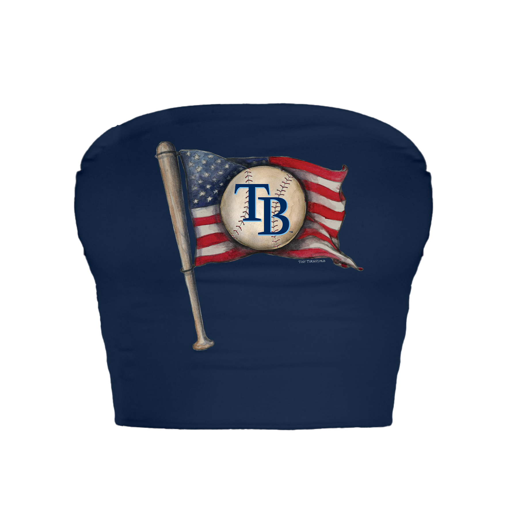 Tampa Bay Rays Baseball Flag Crop Tube Top