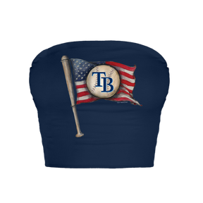 Tampa Bay Rays Baseball Flag Crop Tube Top