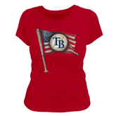Tampa Bay Rays Baseball Flag Women's Tee Shirt