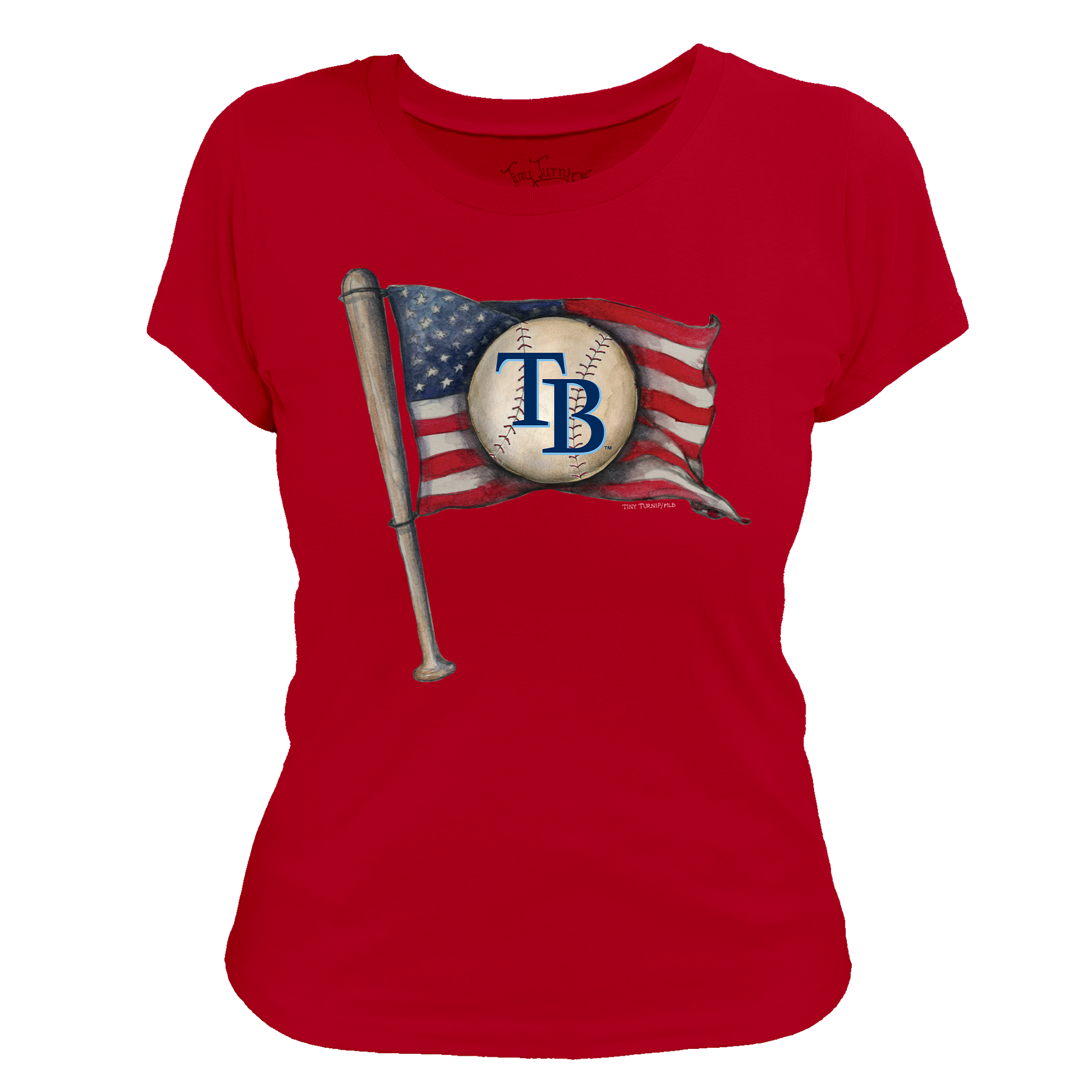 Tampa Bay Rays Baseball Flag Women's Tee Shirt
