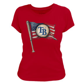 Tampa Bay Rays Baseball Flag Women's Tee Shirt