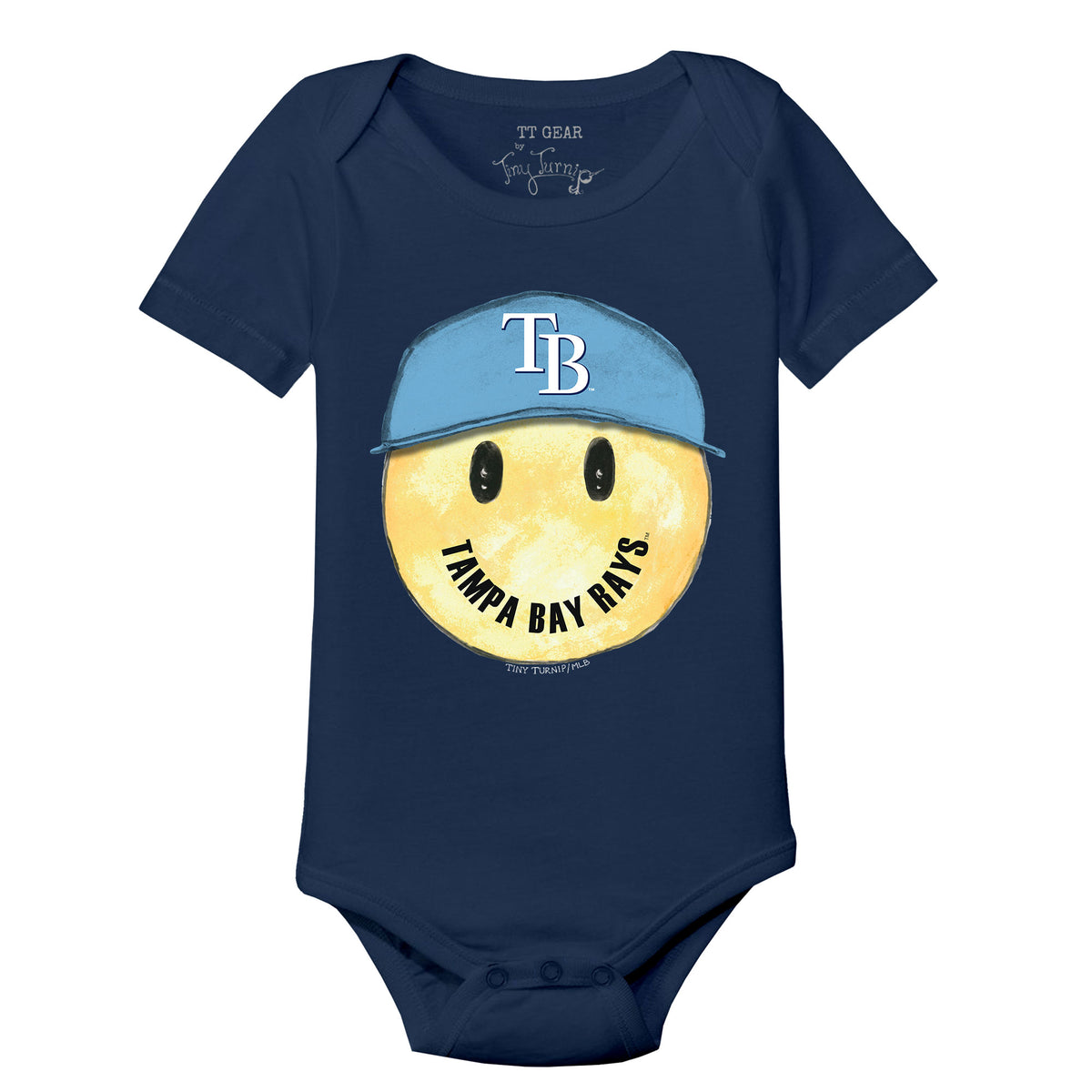 Tampa Bay Rays Smiley Short Sleeve Snapper Tiny Turnip