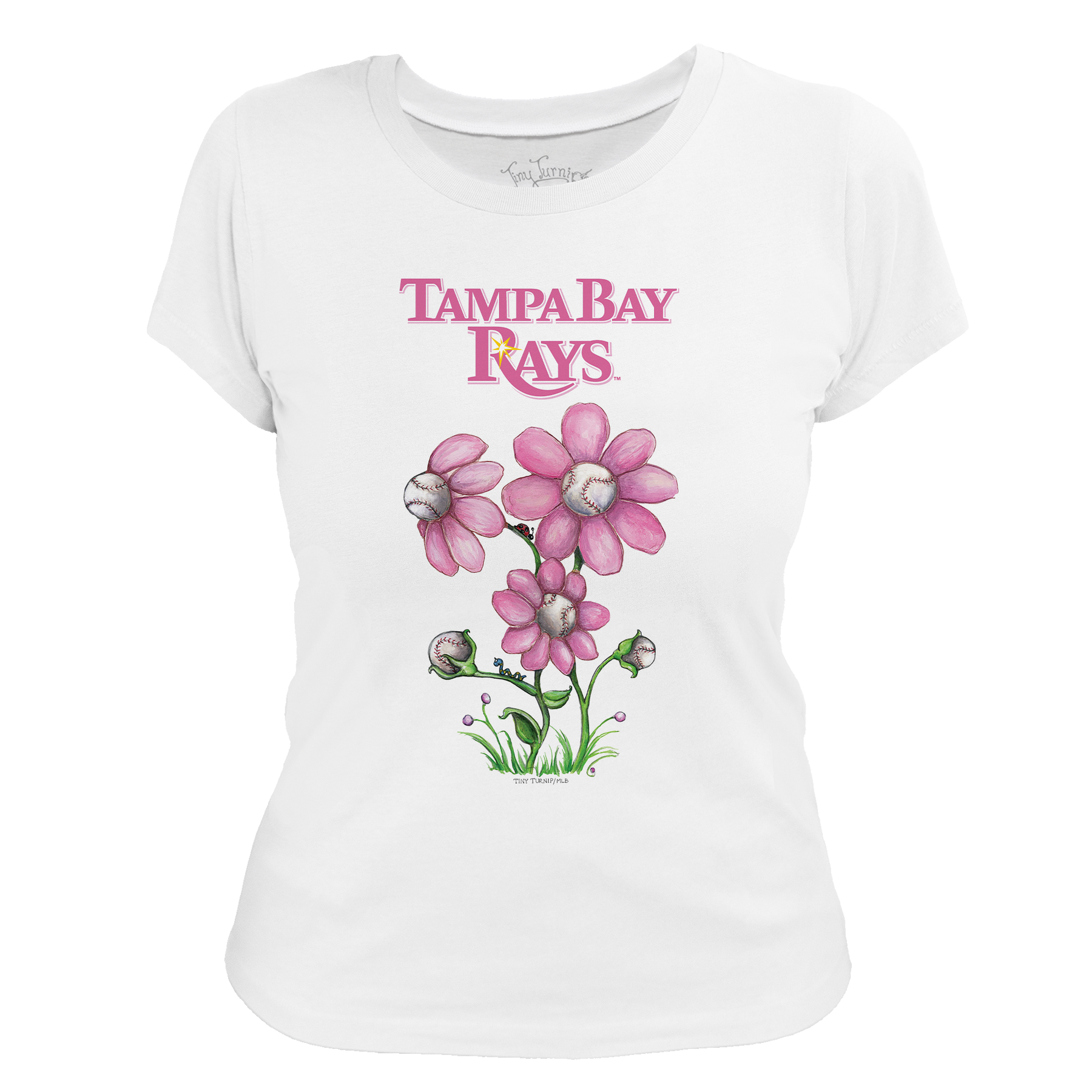 Tampa Bay Rays Blooming Baseballs Tee Shirt