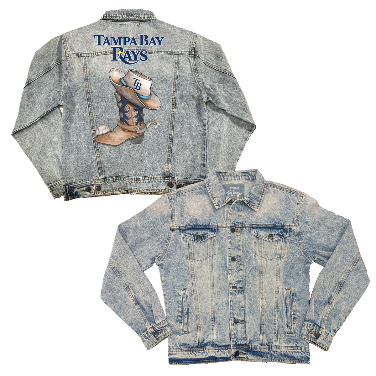 Tampa Bay Rays Cowboy Boot Boyfriend Denim Jacket