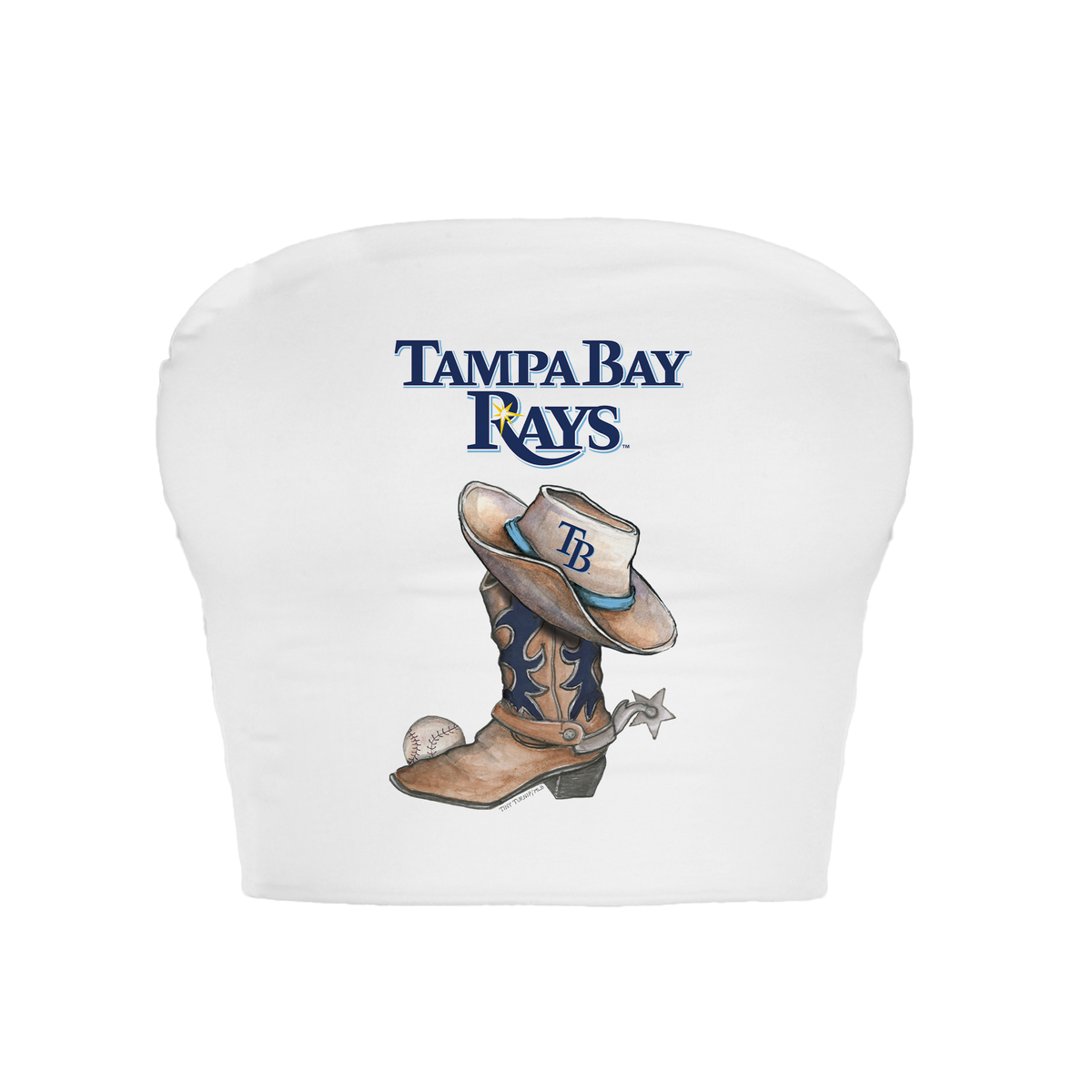 Tampa Bay Rays Cowboy Boot Crop Tube Top