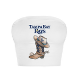 Tampa Bay Rays Cowboy Boot Crop Tube Top