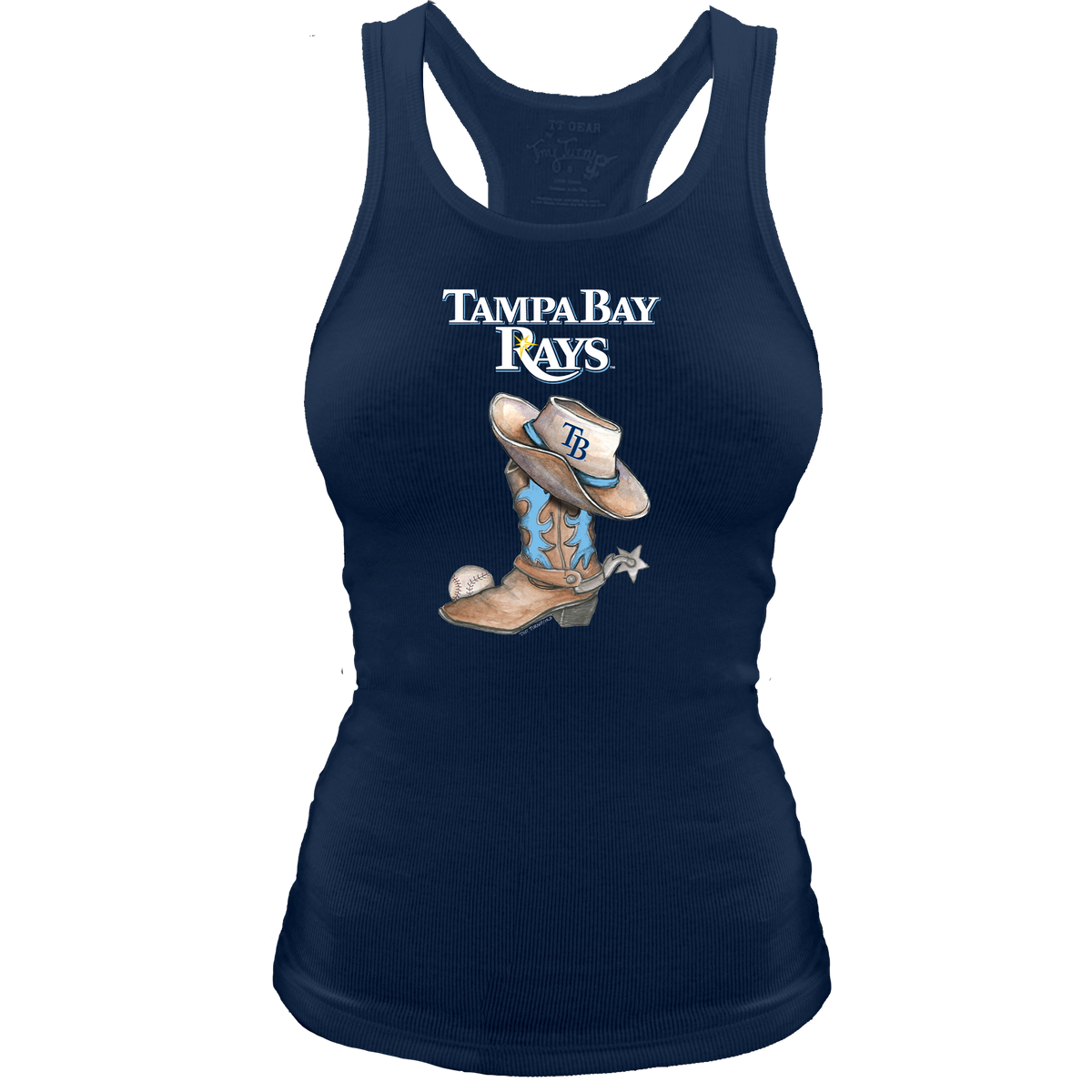 Tampa Bay Rays Cowboy Boot Racerback Tank - Tiny Turnip