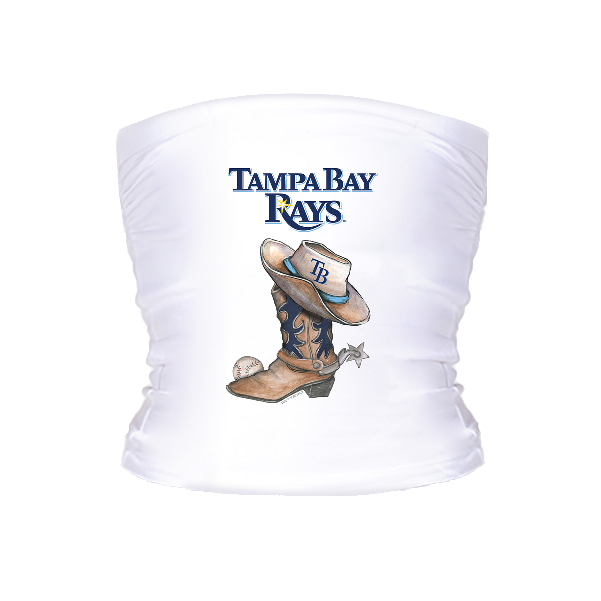 Tampa Bay Rays Cowboy Boot Crop Tube Top