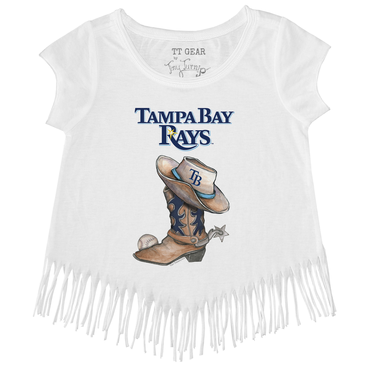 Tampa Bay Rays Cowboy Boot Fringe Tee