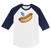 Tampa Bay Rays Hot Dog 3/4 Navy Blue Sleeve Raglan