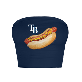 Tampa Bay Rays Hot Dog Crop Tube Top