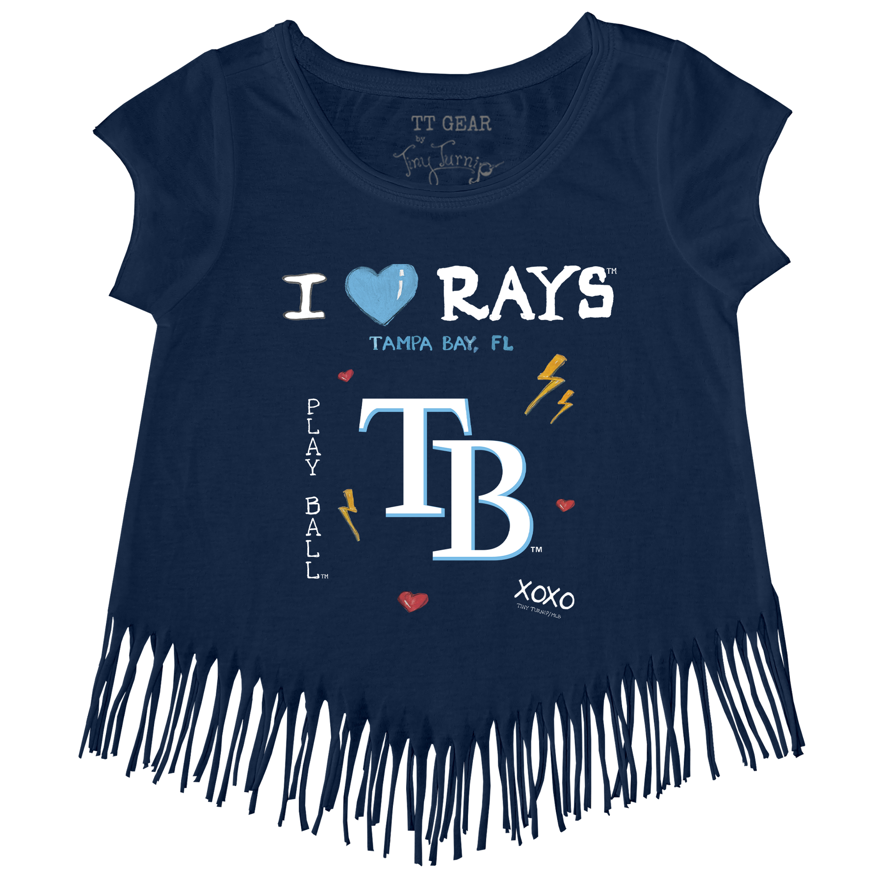 I Heart Rays Fringe Tee - Tiny Turnip