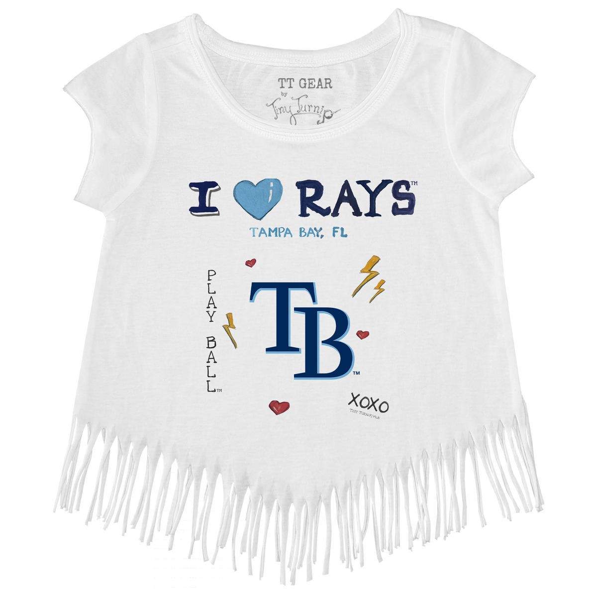 I Heart Rays Fringe Tee - Tiny Turnip