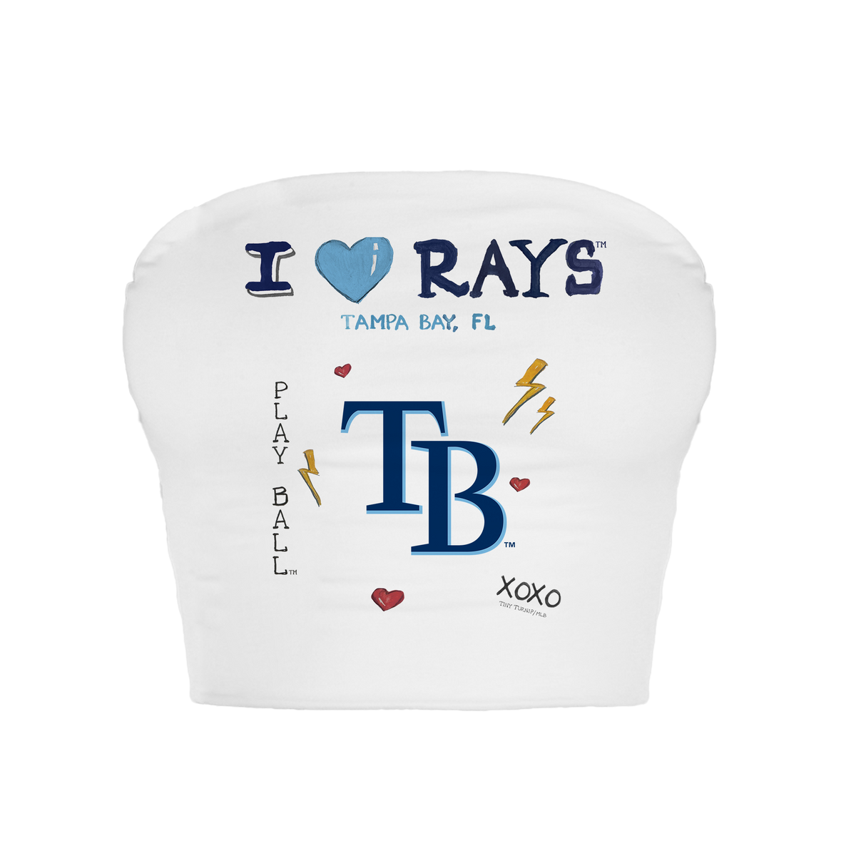 Tampa Bay Rays I Heart Rays Crop Tube Top