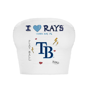 Tampa Bay Rays I Heart Rays Crop Tube Top
