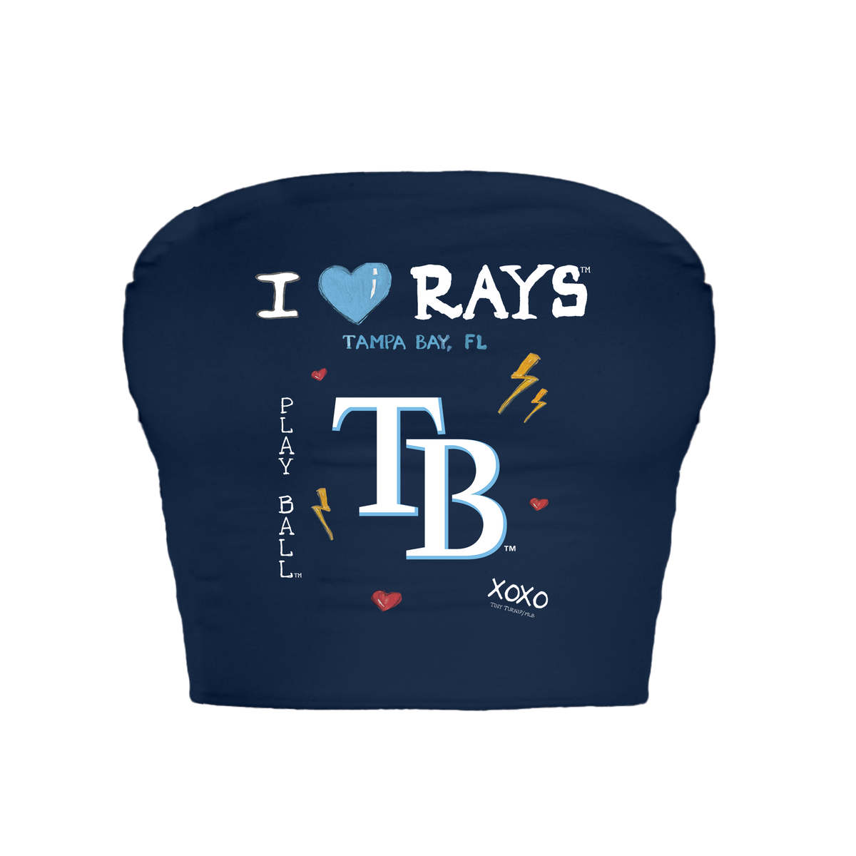 Tampa Bay Rays I Heart Rays Crop Tube Top