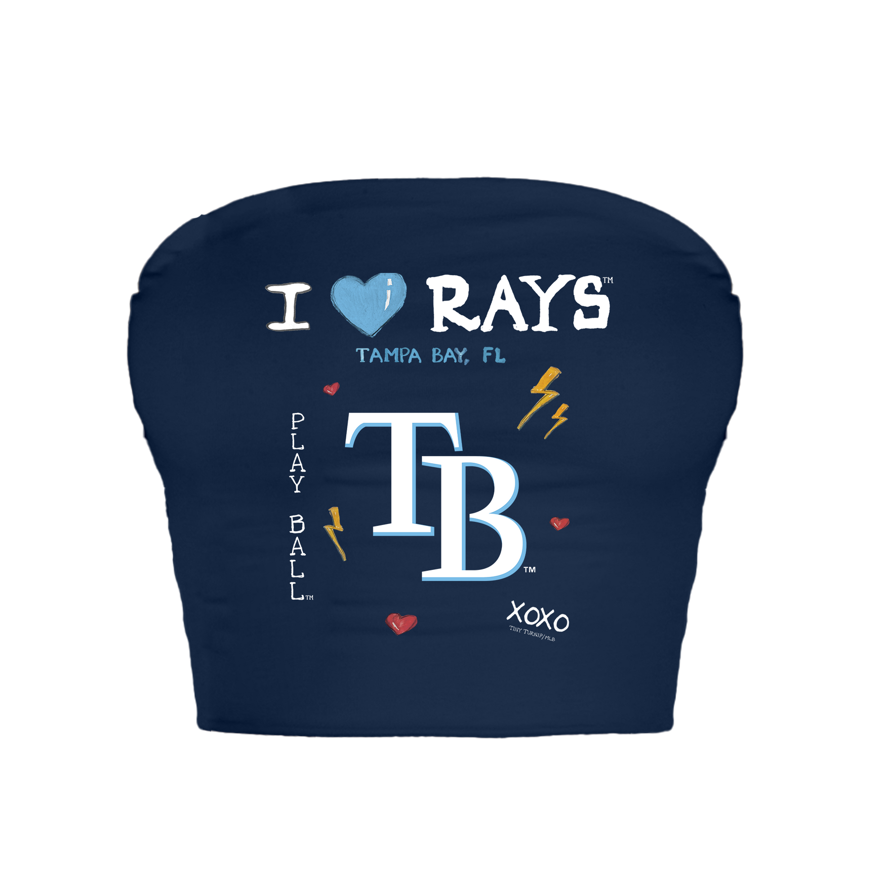 Tampa Bay Rays I Heart Rays Crop Tube Top
