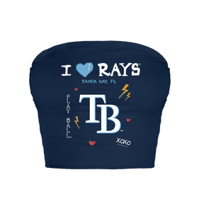 Tampa Bay Rays I Heart Rays Crop Tube Top