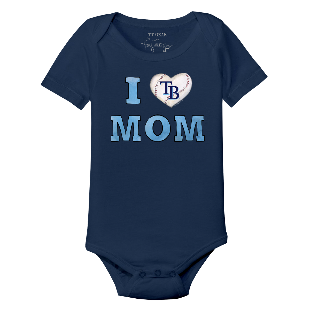 Tampa Bay Rays I Love Mom Short Sleeve Snapper