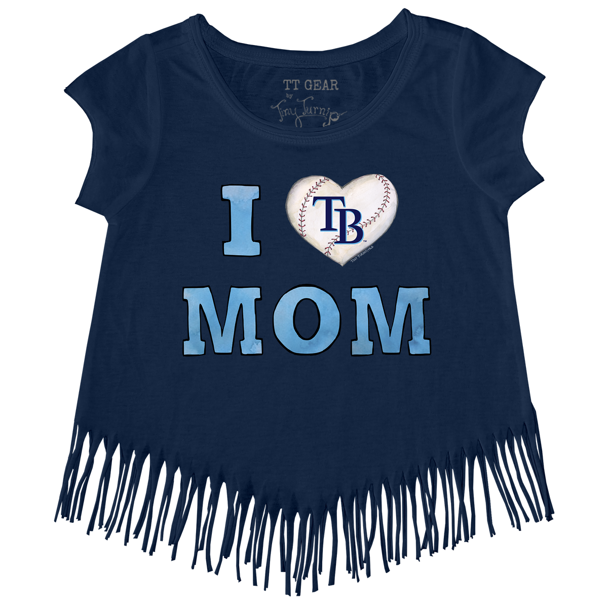 Tampa Bay Rays I Love Mom Fringe Tee