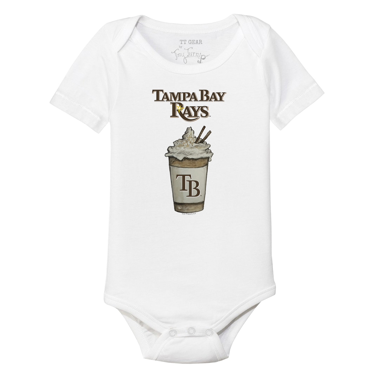 Tampa Bay Rays Latte Short Sleeve Snapper