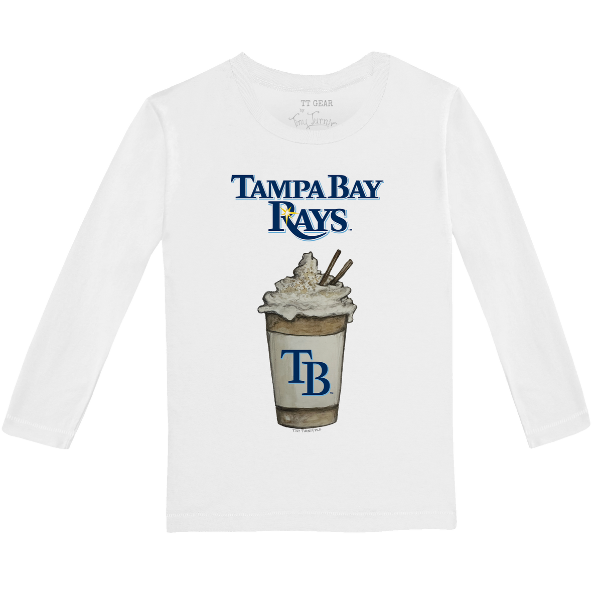 Tampa Bay Rays Latte Long-Sleeve Tee Shirt