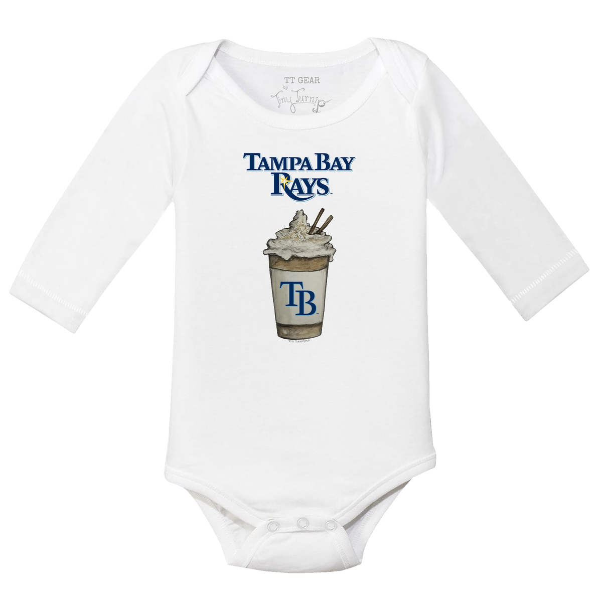Tampa Bay Rays Latte Long Sleeve Snapper