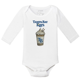 Tampa Bay Rays Latte Long Sleeve Snapper