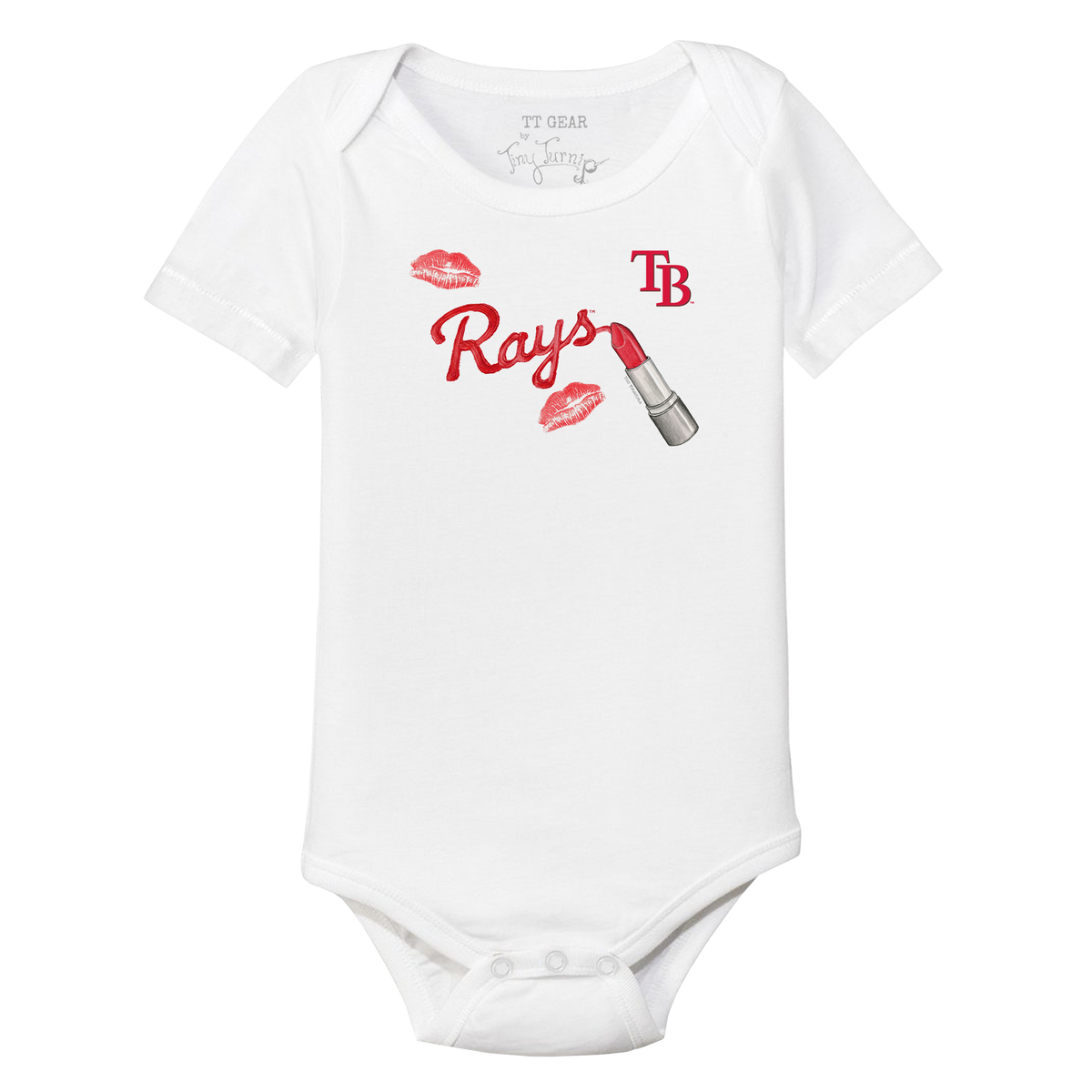 Tampa Bay Rays Lipstick Short Sleeve Snapper - Tiny Turnip
