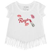 Tampa Bay Rays Lipstick Fringe Tee - Tiny Turnip