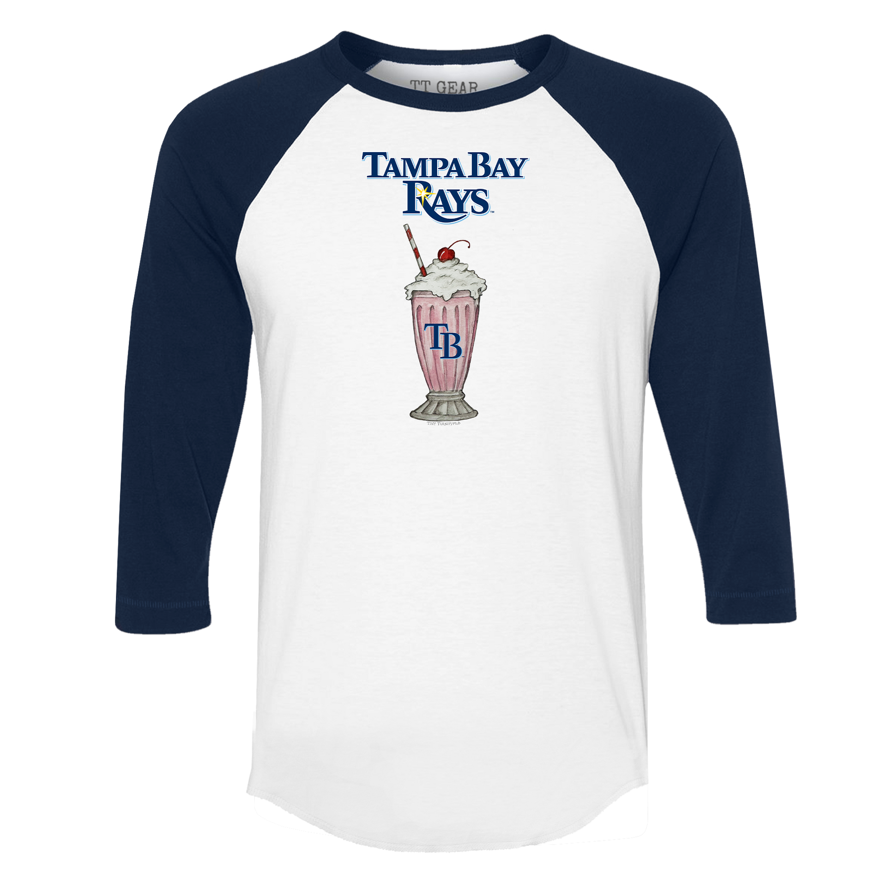 Tampa Bay Rays Milkshake 3/4 Navy Blue Sleeve Raglan