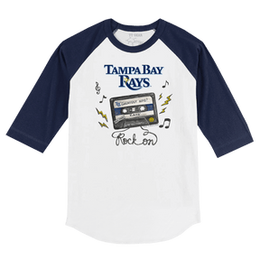 Tampa Bay Rays Mixtape 3/4 Navy Blue Sleeve Raglan