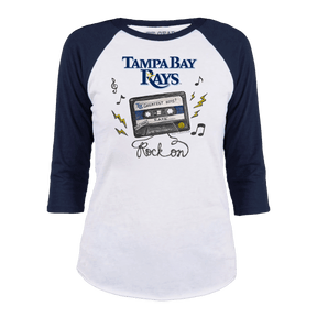 Tampa Bay Rays Mixtape 3/4 Navy Blue Sleeve Raglan