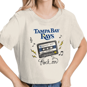 Tampa Bay Rays Mixtape Vintage Crop Tee - Tiny Turnip
