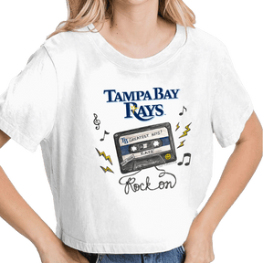 Tampa Bay Rays Mixtape Vintage Crop Tee - Tiny Turnip