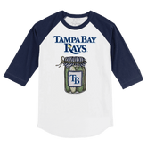 Tampa Bay Rays Pickle Jar 3/4 Navy Blue Sleeve Raglan