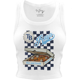 Tampa Bay Rays Pizza Crop Tank - Tiny Turnip