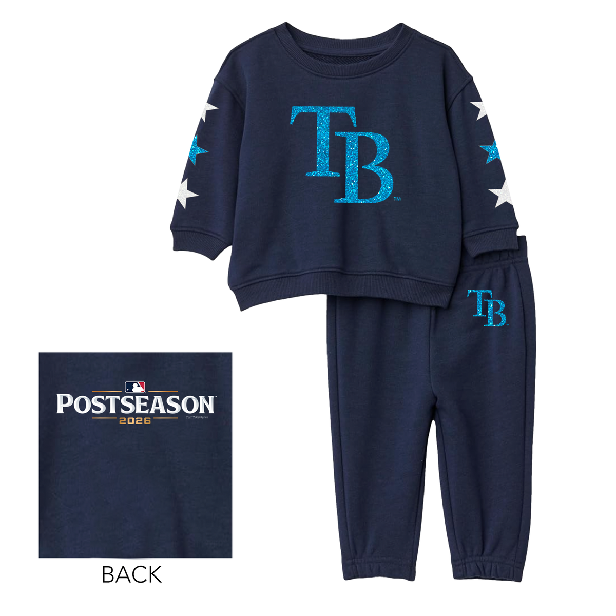VIP Tampa Bay Rays Postseason '26 Kids Sweat Set - Tiny Turnip