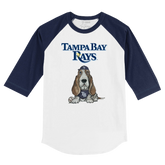 Tampa Bay Rays Puddy 3/4 Navy Blue Sleeve Raglan - Tiny Turnip