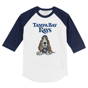 Tampa Bay Rays Puddy 3/4 Navy Blue Sleeve Raglan - Tiny Turnip