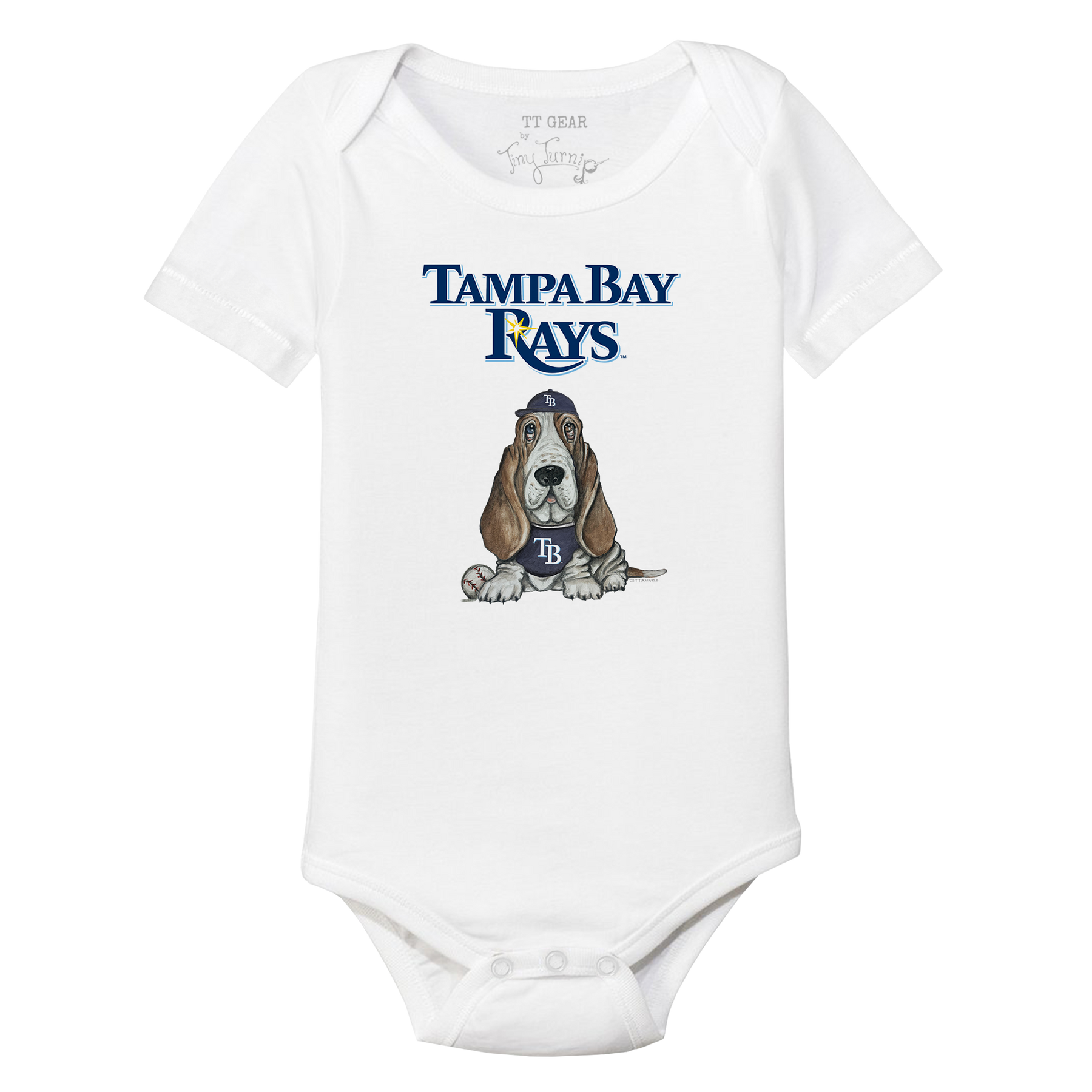 Tampa Bay Rays Puddy Short Sleeve Snapper - Tiny Turnip