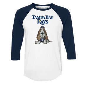 Tampa Bay Rays Puddy 3/4 Navy Blue Sleeve Raglan - Tiny Turnip