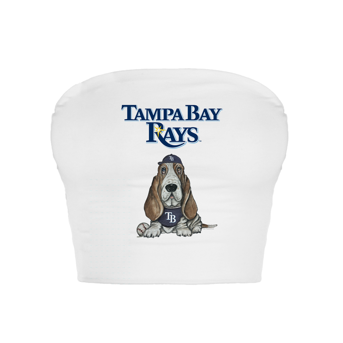 Tampa Bay Rays Puddy Crop Tube Top - Tiny Turnip