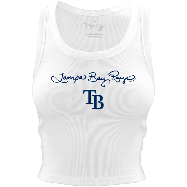 Tampa Bay Rays Logo Script Crop Tank - Tiny Turnip
