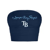 Tampa Bay Rays Logo Script Crop Tube Top