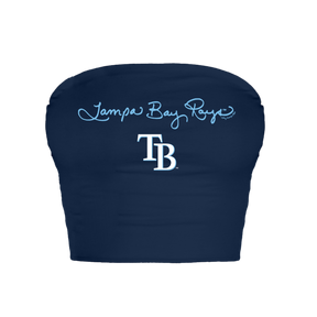 Tampa Bay Rays Logo Script Crop Tube Top