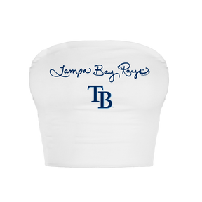 Tampa Bay Rays Logo Script Crop Tube Top