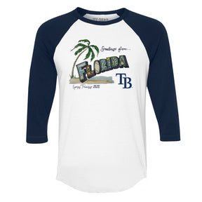 Tampa Bay Rays Spring Training 2025 3/4 Navy Blue Sleeve Raglan