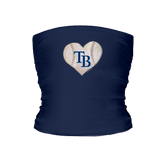 Tampa Bay Rays Stitched Heart Tube Top - Tiny Turnip